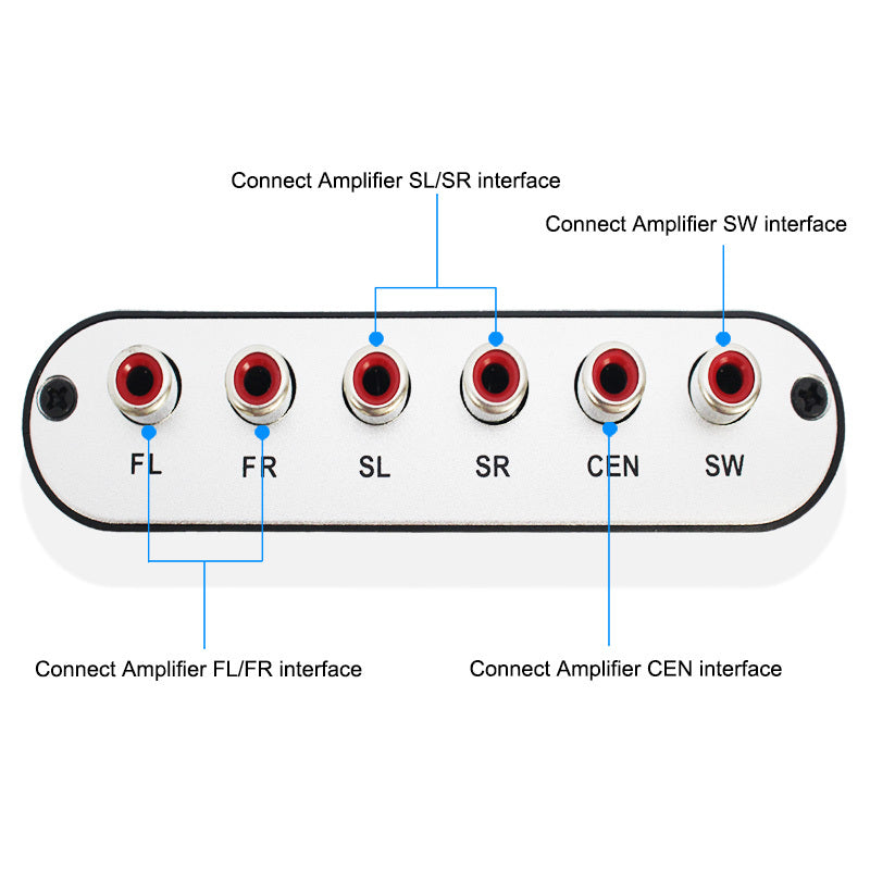 Dts Digital To Analog Audio Decoder Fiber Coaxial To 5.1 Channel Dolby Ac-3 Converter